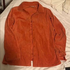 Rusty orange button up corduroy